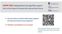 Survey on Peer Support for Head and Neck Cancer